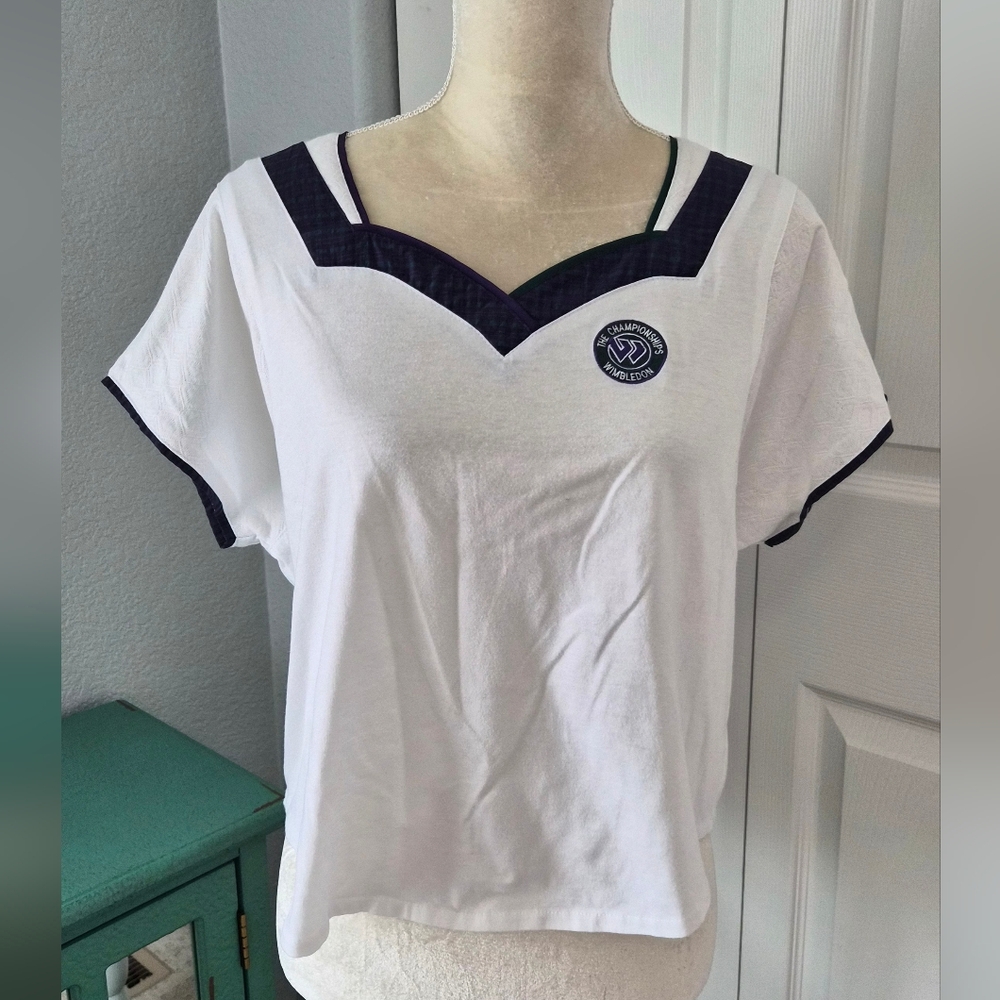 Wimbledon Championships Tennis Top XL White